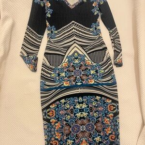 Fire Los Angeles Black Blue Patterned Pit to pit 18 inches. 46in long